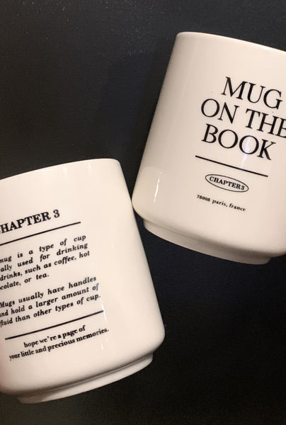 [LITTLE COTTAGE] 'MUG ON THE BOOK' MUG CUP