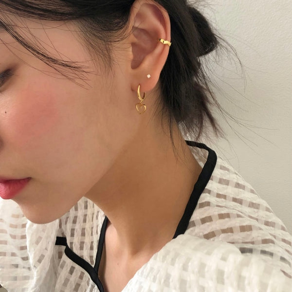 [DUNGEUREON] Lune Heart One Touch Earrings
