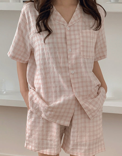[Juuneedu] J'eu More Tartan Check Pajama Set