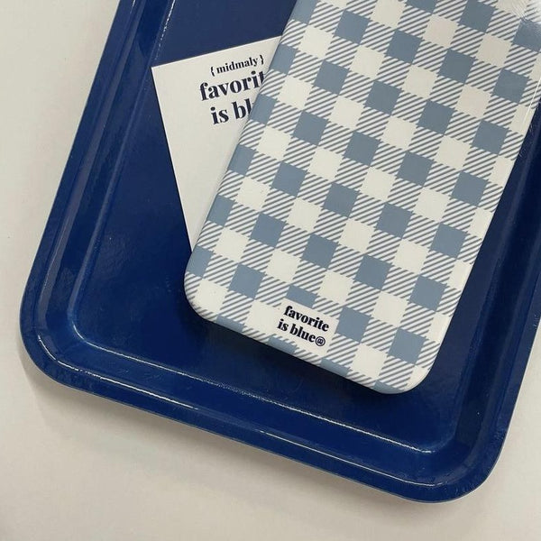 [midmaly] Blue Butter Check Phone Case