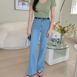 [Luvchell] [MADE, LVCL] High Waist Wide Split Denim Pants (+Long)