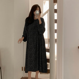 [Juuneedu] Lissome Flower Rayon Dress Pyjamas