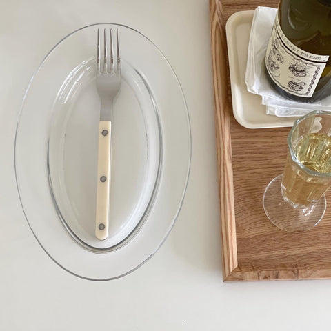 [MY mellow HOME] Clear Oval Plate