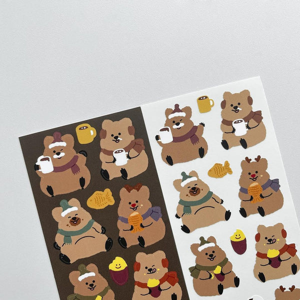 [YOUNG FOREST] YUM Winter Quokka Sticker