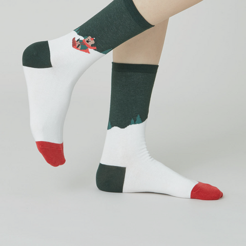 [Dinotaeng] Hatty's Sleigh ride Single Socks