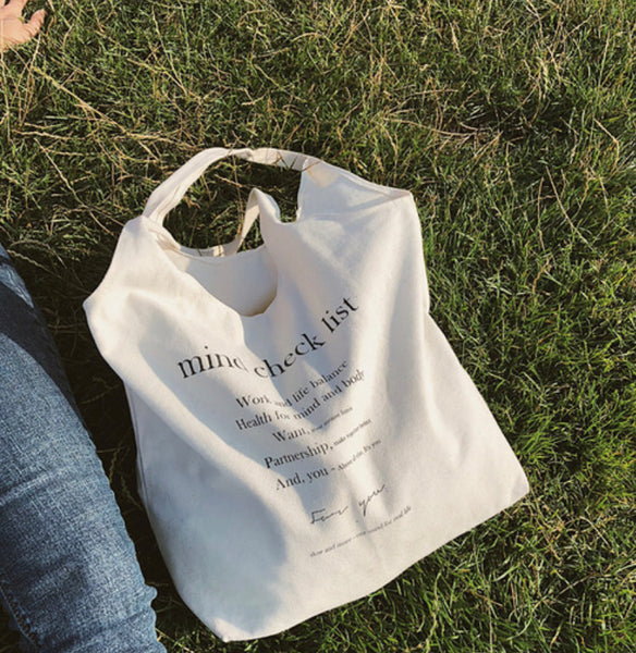 [SLOWAND] Mind Check List Bag