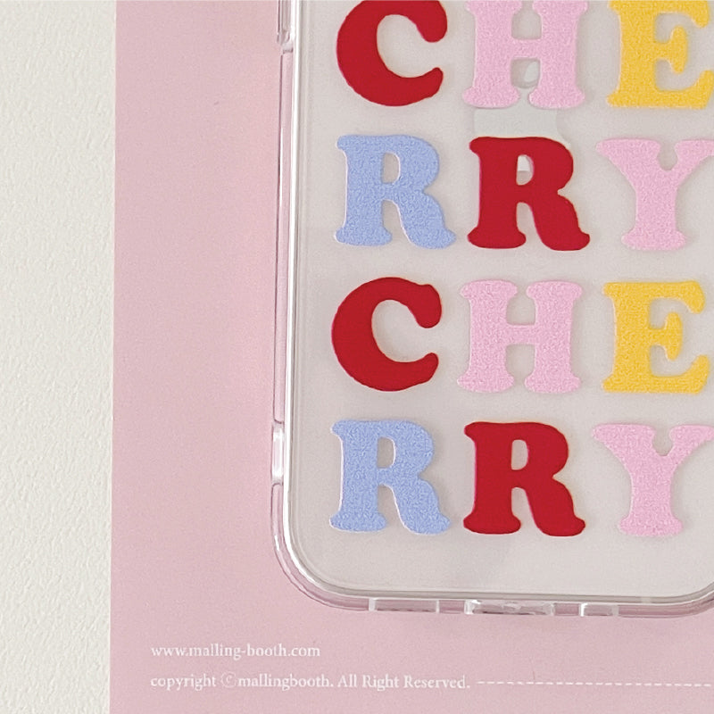 [malling booth] Cherry Lettering Jelly Case