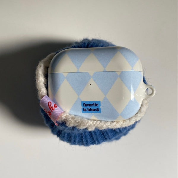 [midmaly] Lemon Argyle Airpods Case