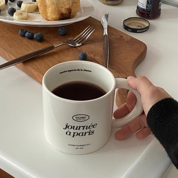 [D.U.OBJET] French Lettering Big Mug (journée à paris) 480ml