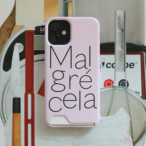 [Malgrecela] Logo Hard Card Case (Berry)