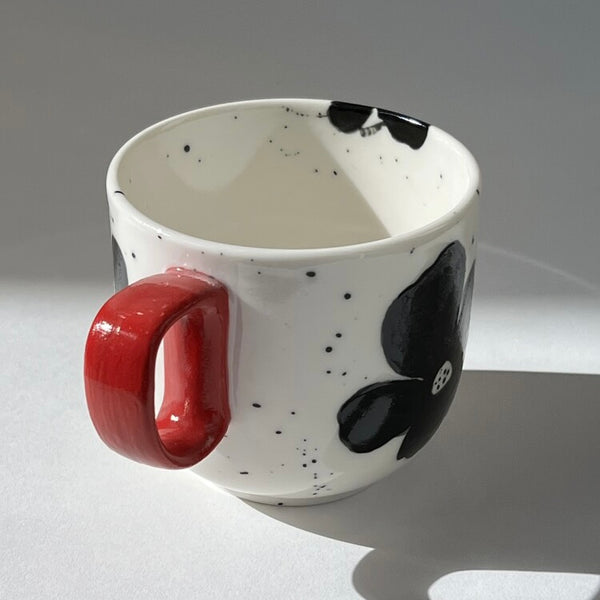[Mellowpottery] Black Flower Plate/ Mug