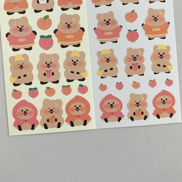 [YOUNG FOREST] Peach Baby Quokka Sticker