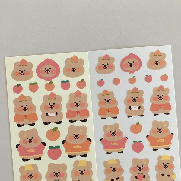 [YOUNG FOREST] Peach Baby Quokka Sticker