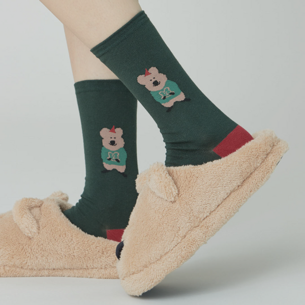 [Dinotaeng] Quokka Trio :: Hatty Single Socks