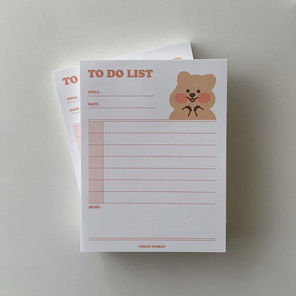 [YOUNG FOREST] Baby Quokka To Do List Memopad