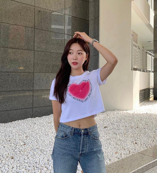 [LUVISTRUE] SU TWINKLE CROP TEE(WHITE)