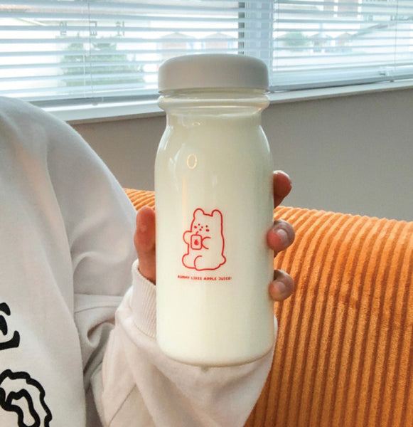 [THENINEMALL] Apple Juice Gummy Milk Bottle 480ml