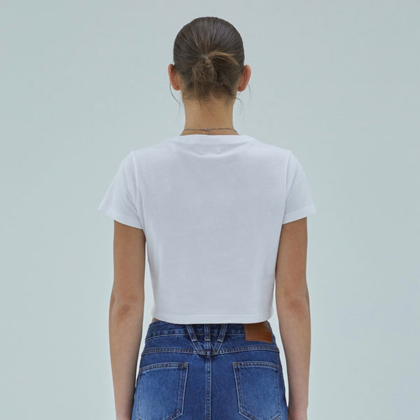 [MARITHÉ FRANÇOIS GIRBAUD] W CLASSIC LOGO CROP TEE (2 colours)