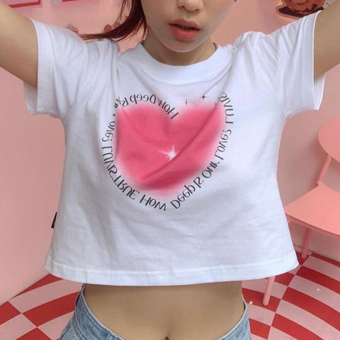 [LUVISTRUE] SU TWINKLE CROP TEE(WHITE)