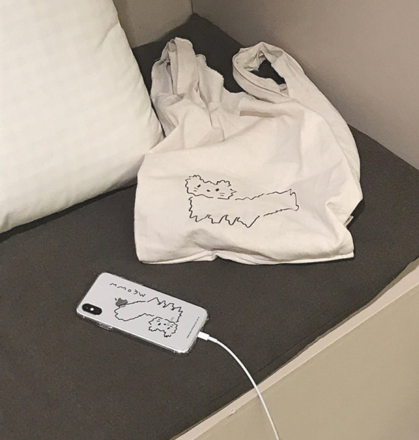 [HOOKKA HOOKKA STUDIO] Meoww Linen Bag
