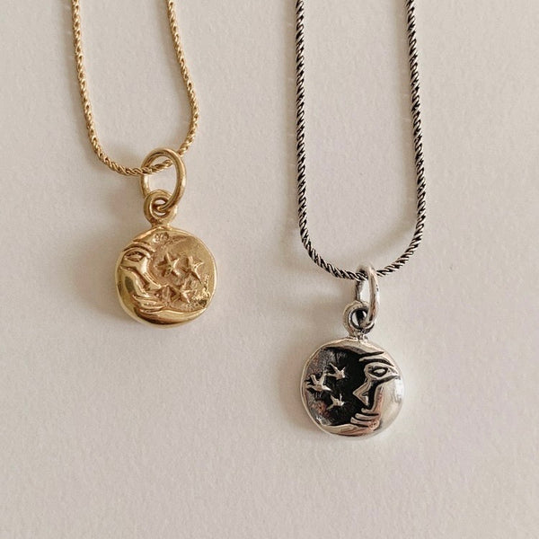 [DUNGEUREON][925 silver] Halfmoon Silver Necklace