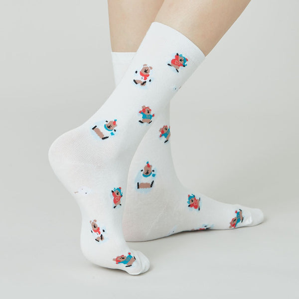 [Dinotaeng] Marshville Snow Angel Single Socks