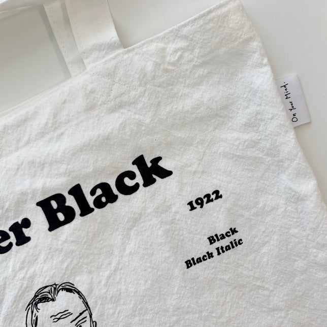 [On Your Mind] Cooper Black Cotton Bag