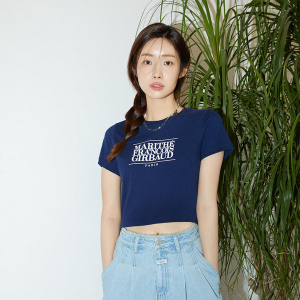 [MARITHÉ FRANÇOIS GIRBAUD] W CLASSIC LOGO CROP TEE (2 colours)