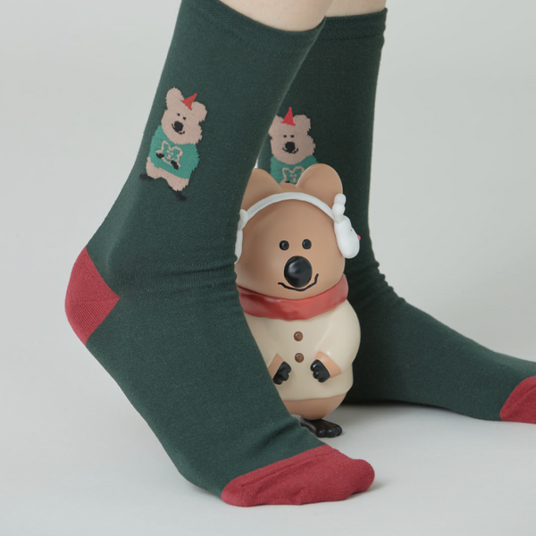 [Dinotaeng] Quokka Trio :: Hatty Single Socks