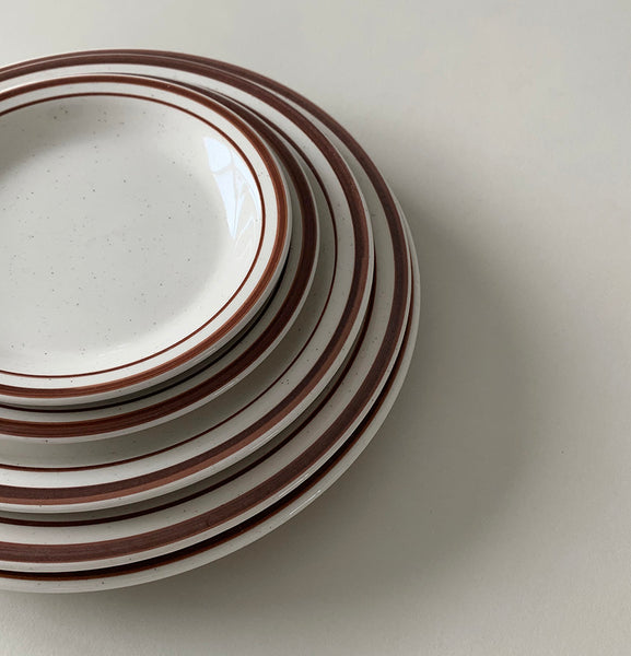 [SINON SHOP] Retro New York Plate - Brown (5 Size)