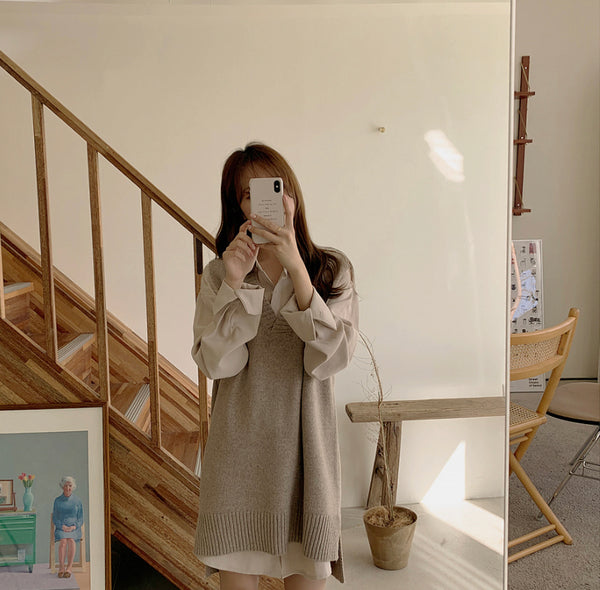 [EVERY MORNING] Long Knit Vest