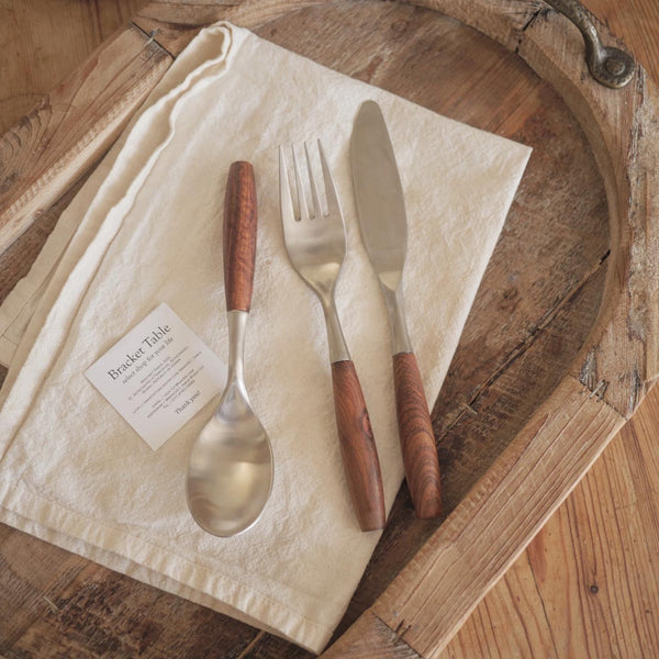 [Bracket Table] Wood Cutlery 1P