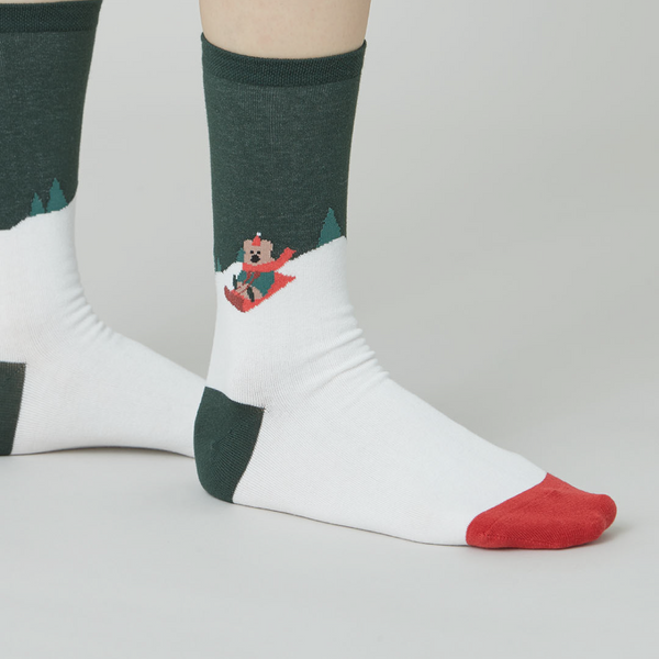 [Dinotaeng] Hatty's Sleigh ride Single Socks