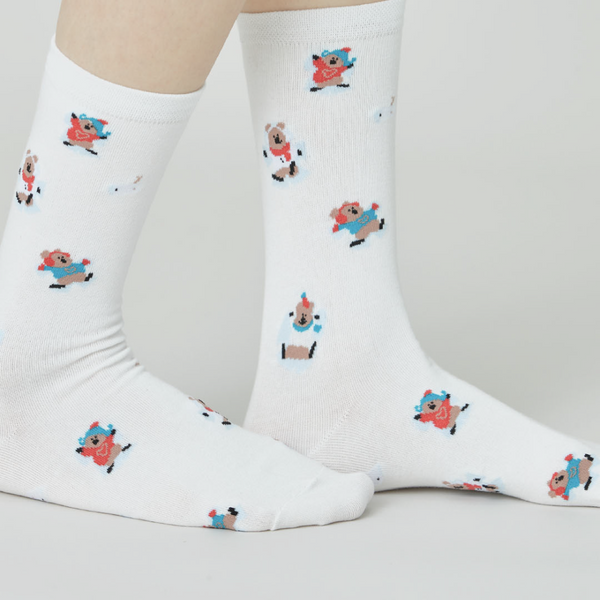 [Dinotaeng] Marshville Snow Angel Single Socks