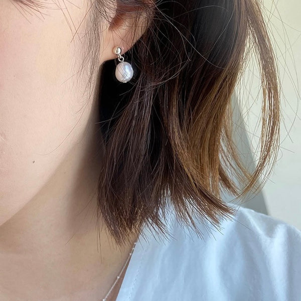 [verte] [925 silver] Deux Silver.126 / Pluie Earring