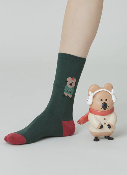 [Dinotaeng] Quokka Trio :: Hatty Single Socks