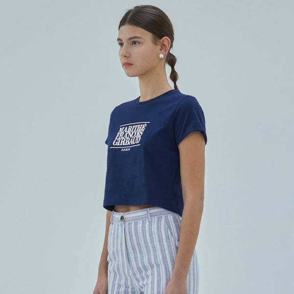 [MARITHÉ FRANÇOIS GIRBAUD] W CLASSIC LOGO CROP TEE (2 colours)