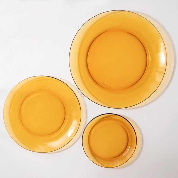 [COUVERT] Duralex Amber Plate and Bowl