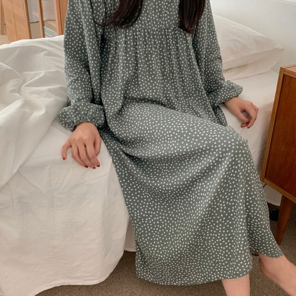 [Juuneedu] Lissome Flower Rayon Dress Pyjamas