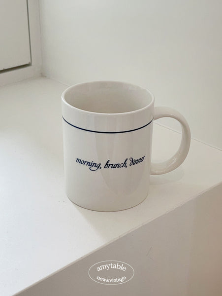 [amytable] Morning, Brunch, Dinner Mug 350ml