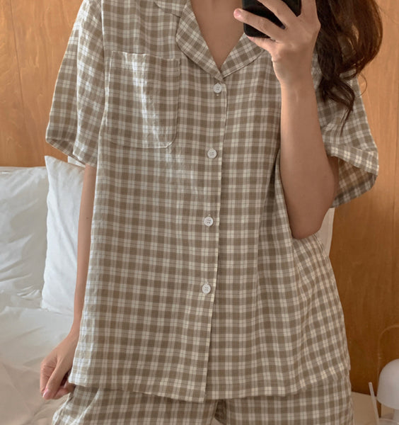 [Juuneedu] J'eu More Tartan Check Pajama Set