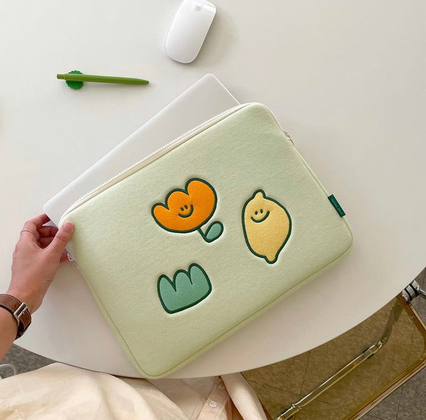 [Second Morning] Greenery Laptop Case/ Ipad Pouch