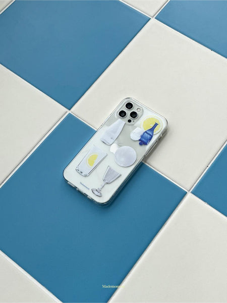 [Mademoment] Lemon Water 디자인 Clear Phone Case (3 Types)