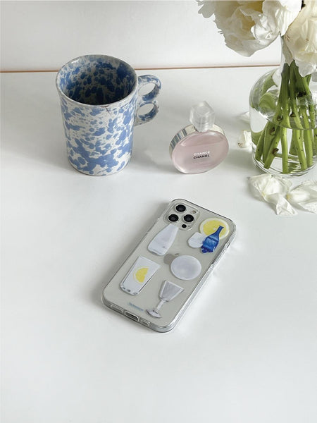 [Mademoment] Lemon Water 디자인 Clear Phone Case (3 Types)