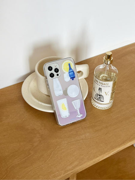 [Mademoment] Lemon Water 디자인 Glossy Mirror Phone Case