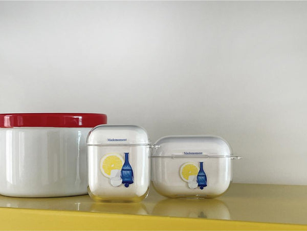 [Mademoment] Lemon Water 디자인 Clear AirPods Case