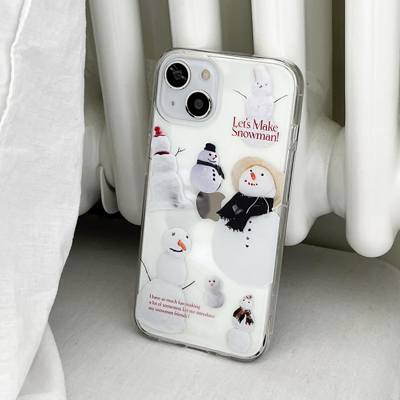 [Mademoment] Make Snowman Design Clear Phone Case (4 Types)