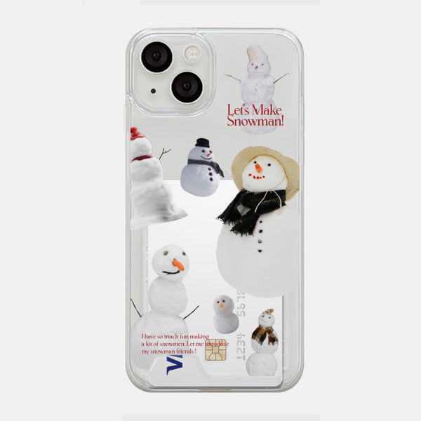 [Mademoment] Make Snowman Design Clear Phone Case (4 Types)