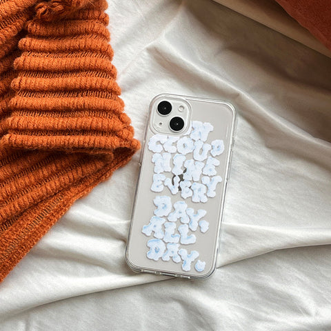 [THENINEMALL] On Cloud Nine Clear Phone Case (3 types)