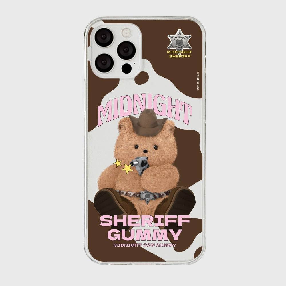 [THENINEMALL] Pattern Cowboy Clear Phone Case (3 types)